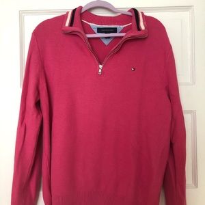 Pink Tommy Hilfiger quarter zip